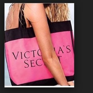Victoria's Secret color block bag, red/pink
